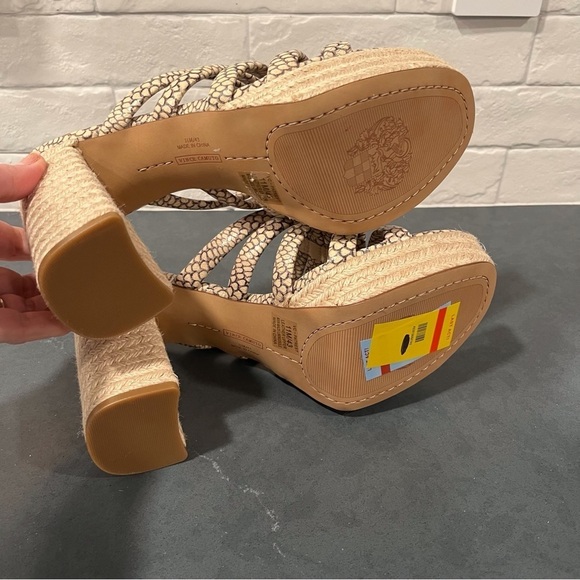 NWT Vince Camuto sz 11 Patrest jute platform heeled sandals - Picture 12 of 13